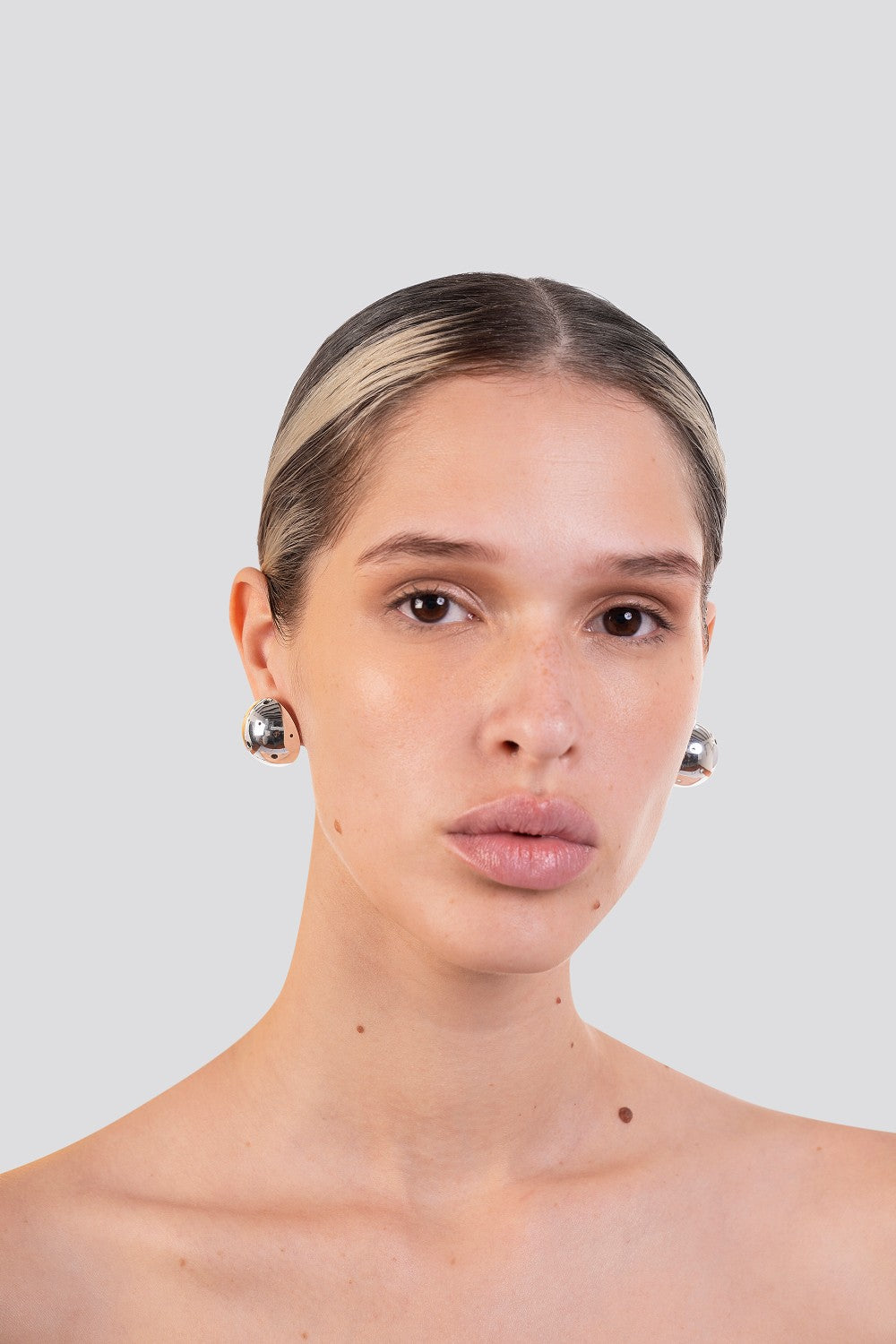 BOLD BIG BALL EARRINGS SILVER