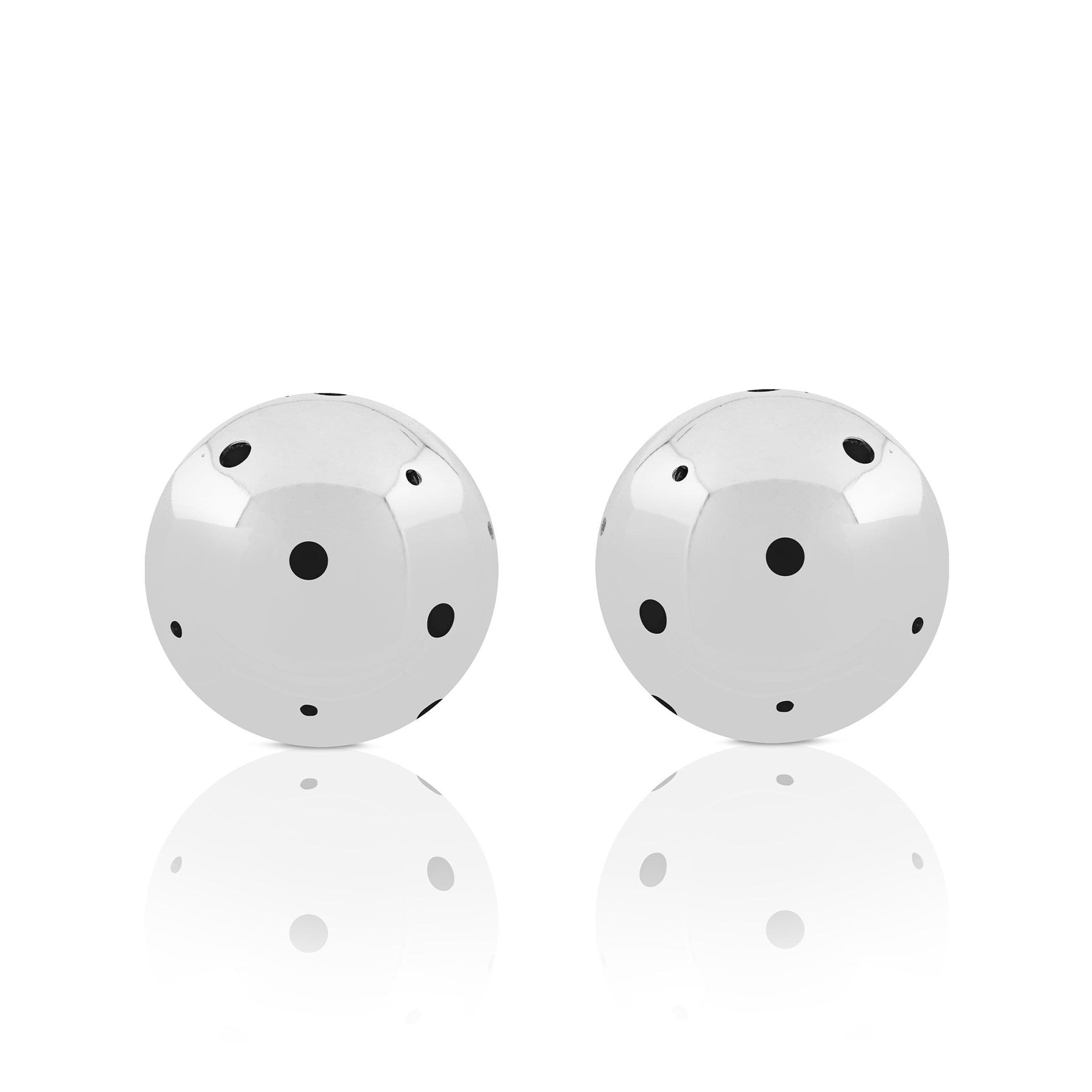 BOLD BIG BALL EARRINGS SILVER