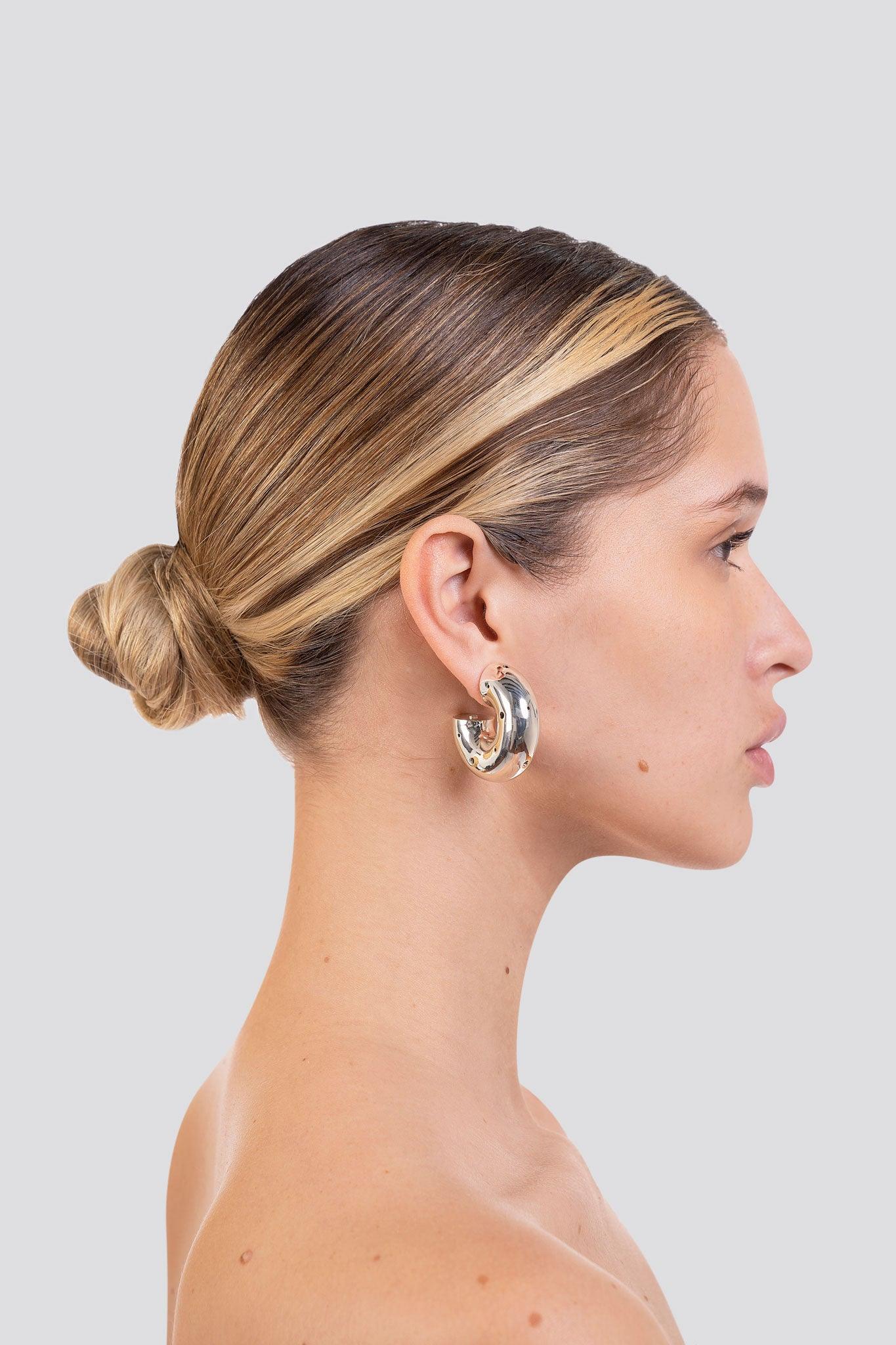 BOLDEST HOOPS SILVER - Paula Mendoza Jewelry Colombia