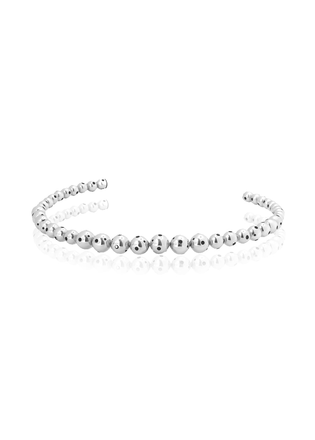MULTI SPHERE NECKLACE SILVER - Paula Mendoza Jewelry Colombia