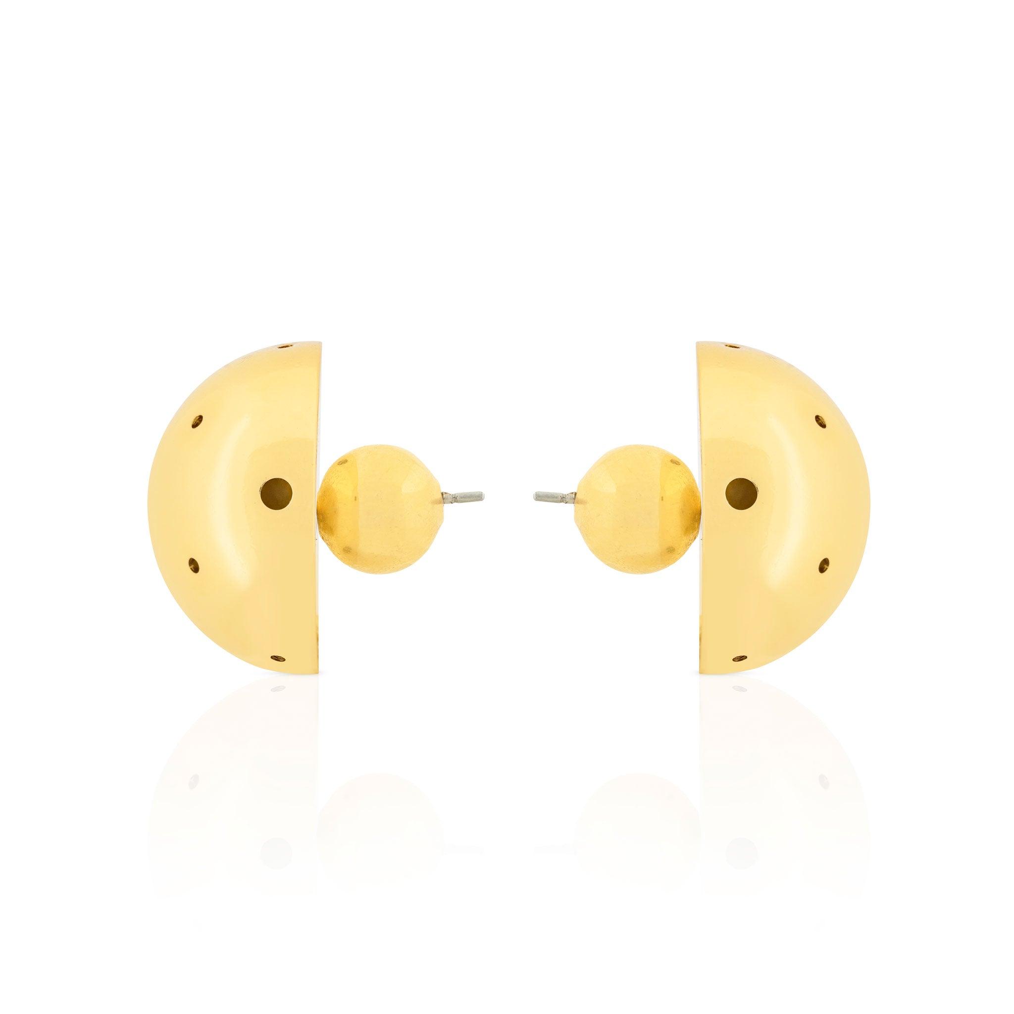 BOLD MEDIUM BALL EARRINGS - Paula Mendoza Jewelry Colombia