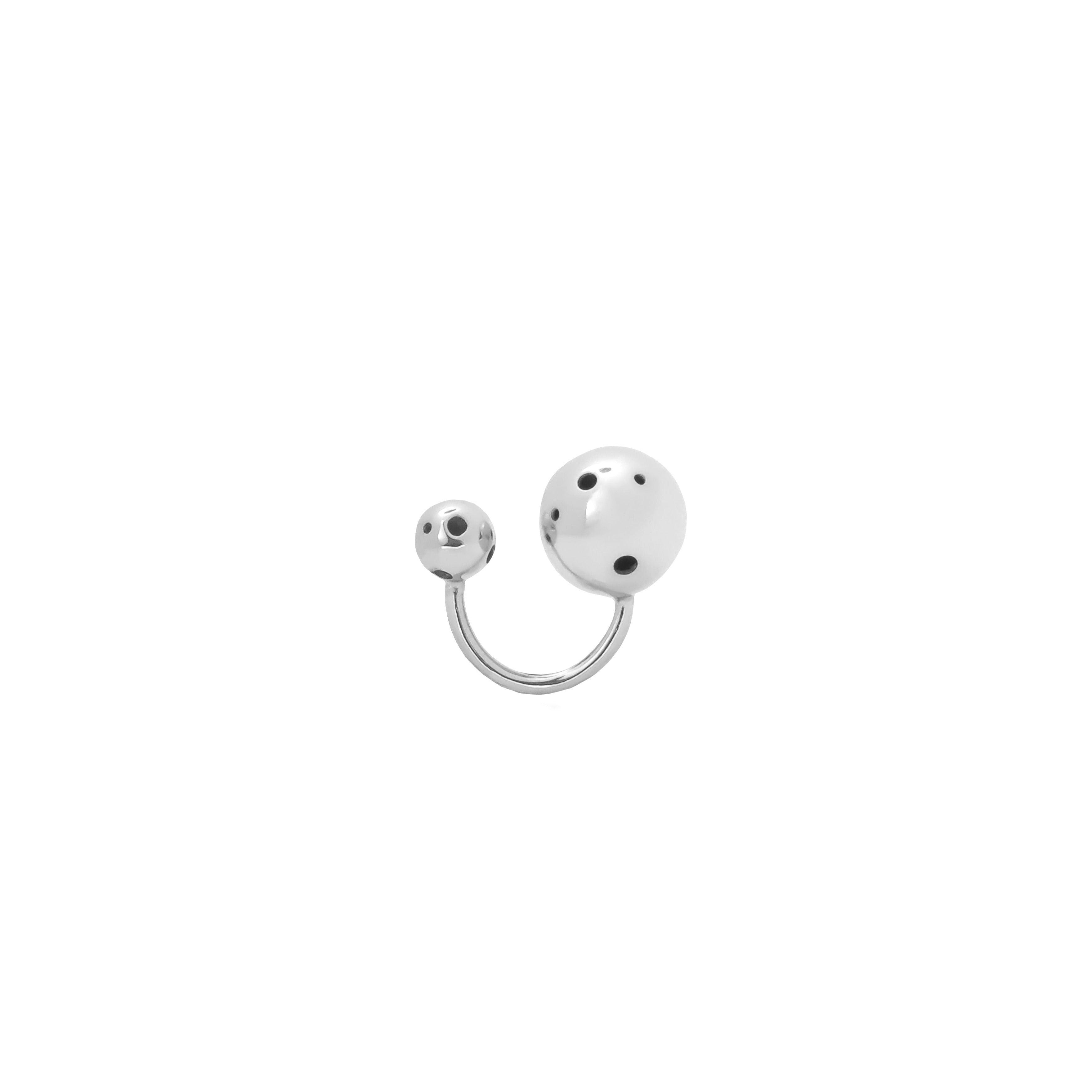 SMALL BUBBLE RING & EARCUFF SILVER - Paula Mendoza Jewelry Colombia