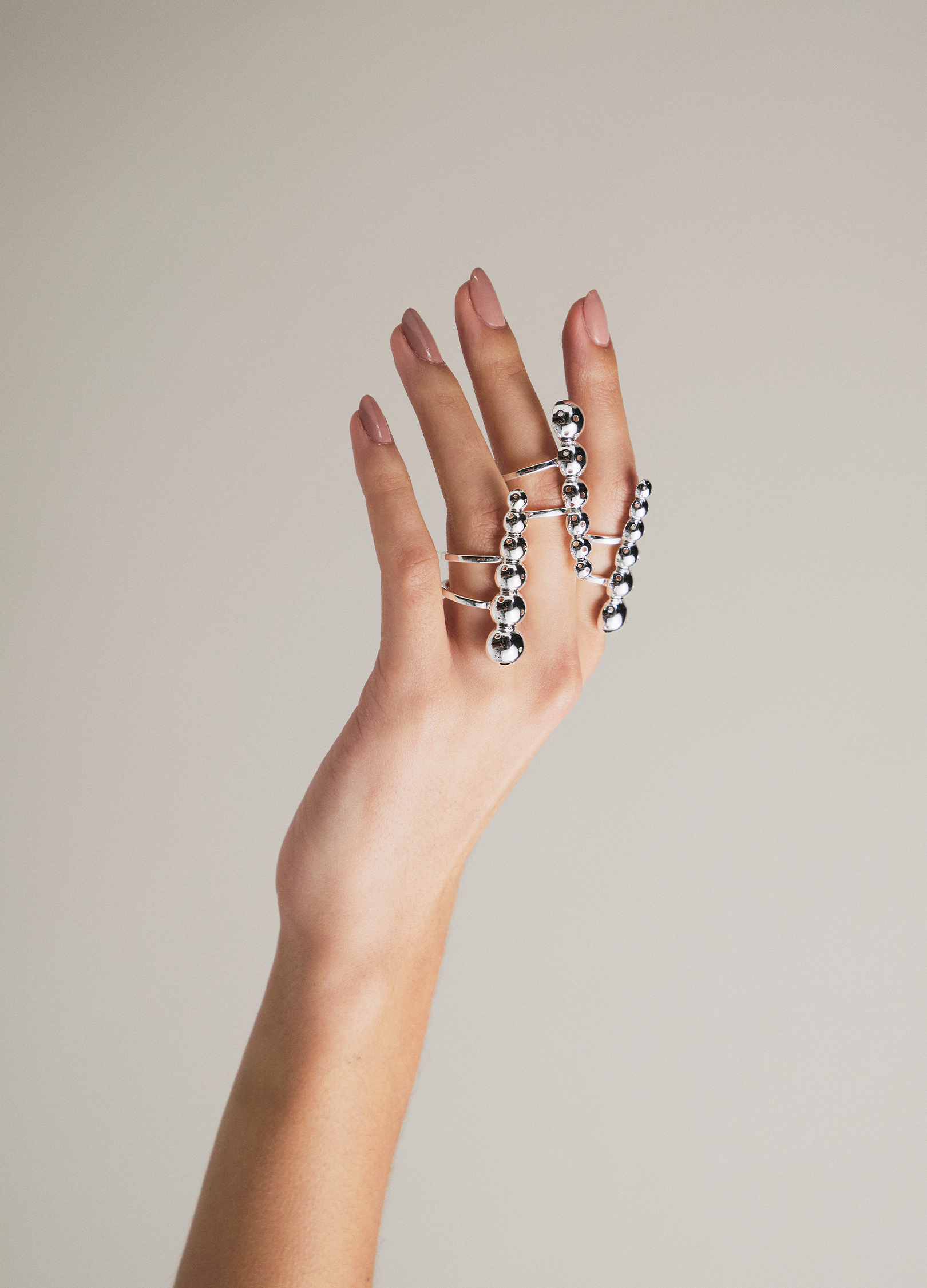 SET ASHA RING + BUSHIDO SMALL EARRINGS SILVER