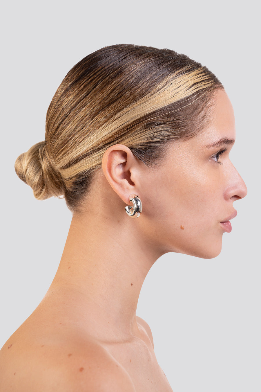 BOLD MINI HOOPS SILVER