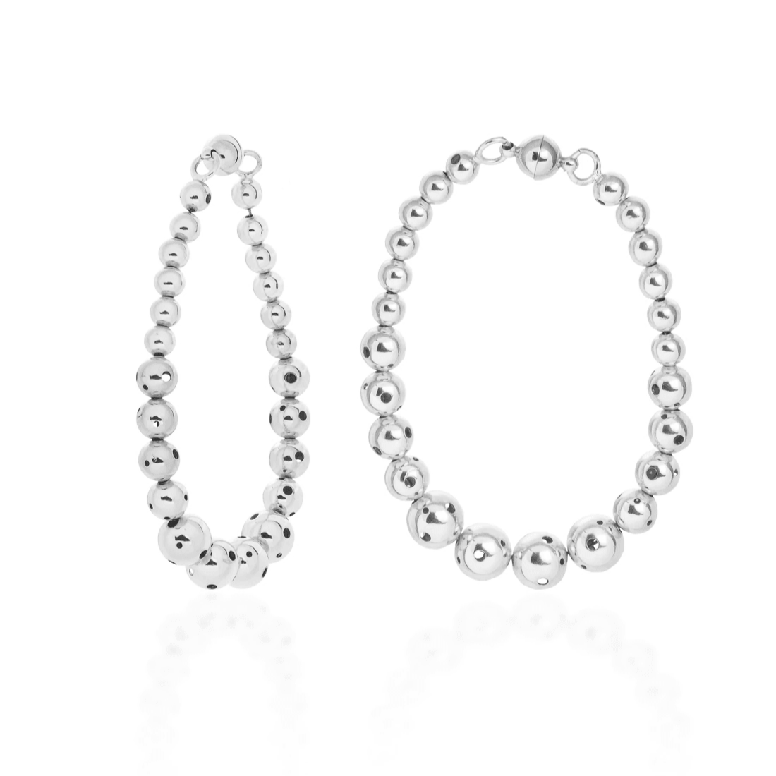 MAGDALENA HOOPS SILVER - Paula Mendoza Jewelry Colombia
