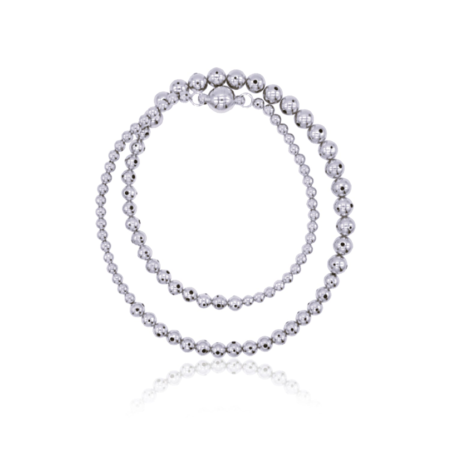 MAGDALENA DOUBLE NECKLACE SILVER