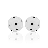 BOLD SMALL BALL EARRINGS SILVER - Paula Mendoza Jewelry Colombia