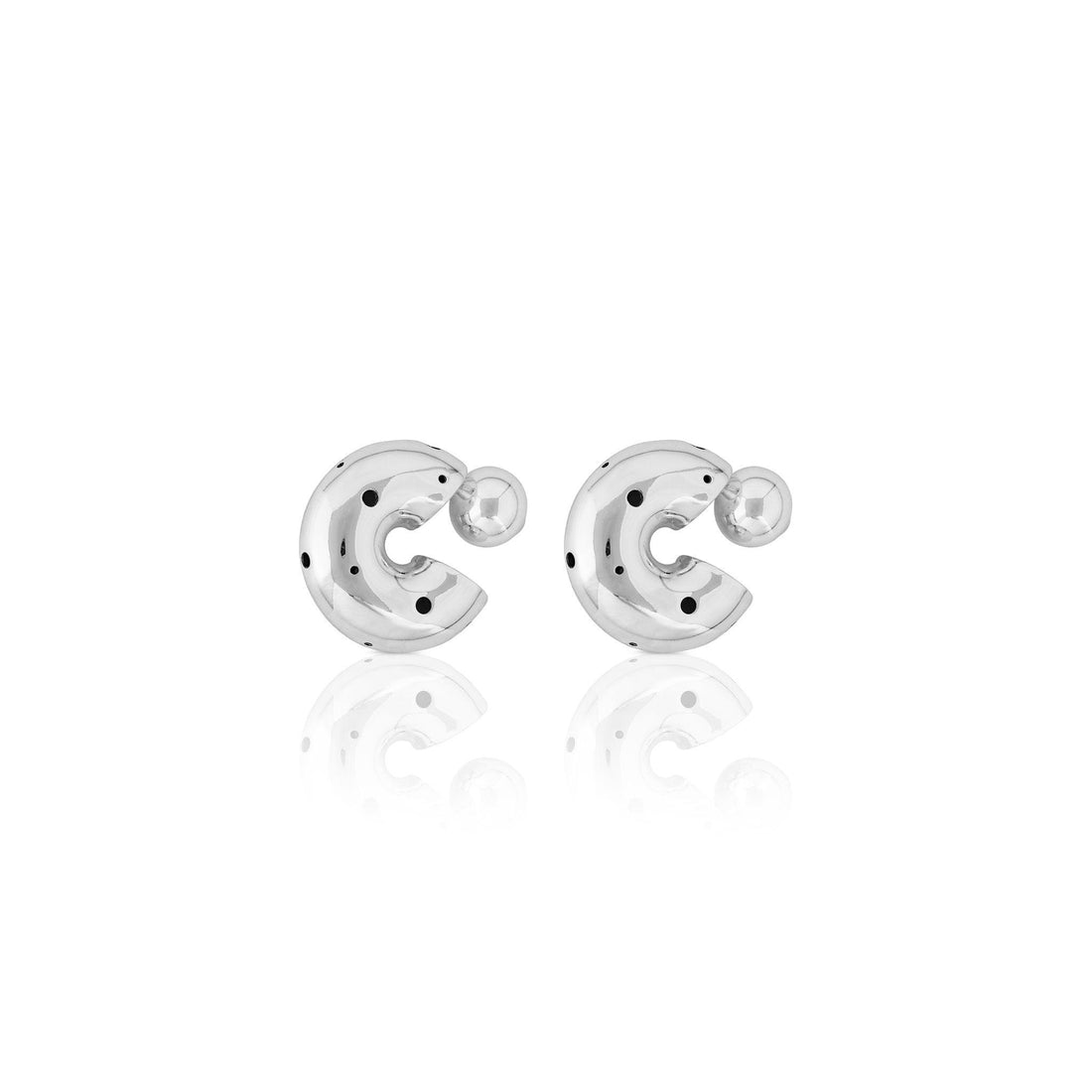 BOLD MEDIUM HOOPS SILVER - Paula Mendoza Jewelry Colombia