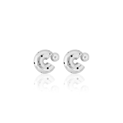 BOLD MEDIUM HOOPS SILVER - Paula Mendoza Jewelry Colombia