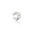 Earcuff de tamaño mediano en forma de luna, disponible en oro o plata, con delicadas perforaciones y un diseño moderno y escultural.