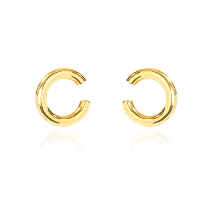 SET DE DOS SMALL MOON EAR CUFF GOLD