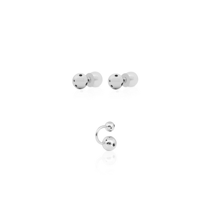 PLANET EARRINGS SET SILVER
