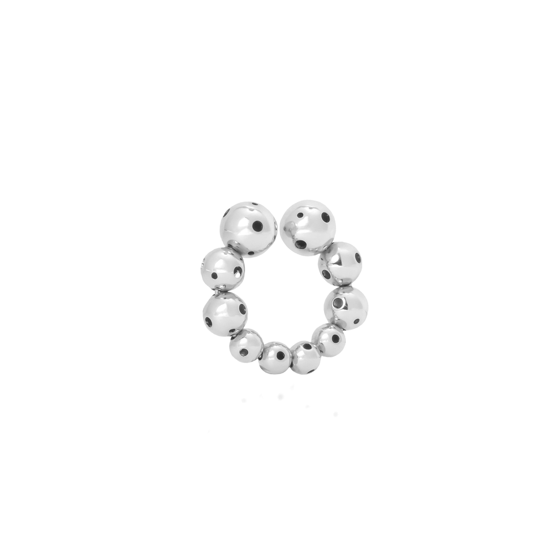 BIG BUBBLE EARCUFF SILVER