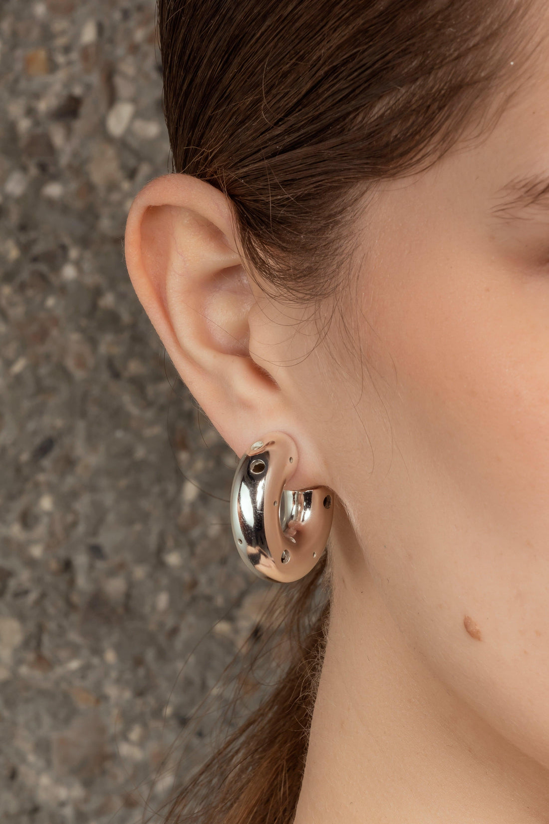 MEDIUM HOOPS EARRINGS SILVER - Paula Mendoza Jewelry Colombia