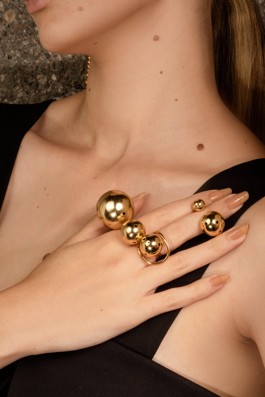 MEDIUM BUBBLE RING &amp; EARCUFF - Paula Mendoza Jewelry Colombia